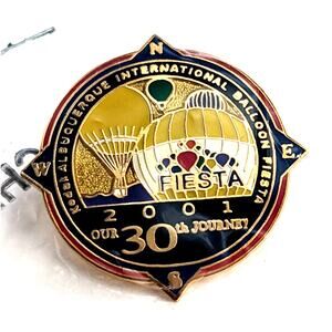 2001 Kodak Albuquerque Int'l Balloon Fiesta 30th Pin Compass Hot Air Balloons
